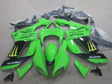 Shop 2007-2008 Kawasaki ZX6R Motorcycle Fairings - White Blue Ninja
