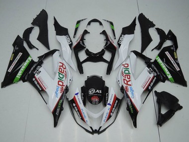 Shop 2013-2018 Kawasaki ZX6R Motorcycle Fairings - White Green Black Red Rapid