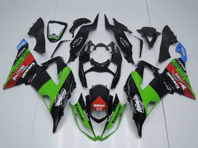 2013-2018 Kawasaki ZX6R Motorcycle Fairings - Glossy Black Green Red Blue Motocard
