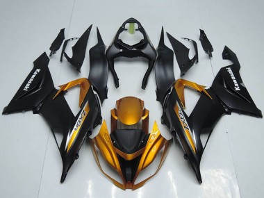 Shop 2013-2018 Kawasaki ZX6R Motorcycle Fairings - Matte Black Orange