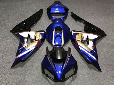 Shop 2006-2007 Honda CBR1000RR Motorcycle Fairings - Blue White Gold Glossy Black
