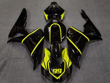 Shop 2006-2007 Honda CBR1000RR Motorcycle Fairing - Glossy Black High Viz Yellow 99