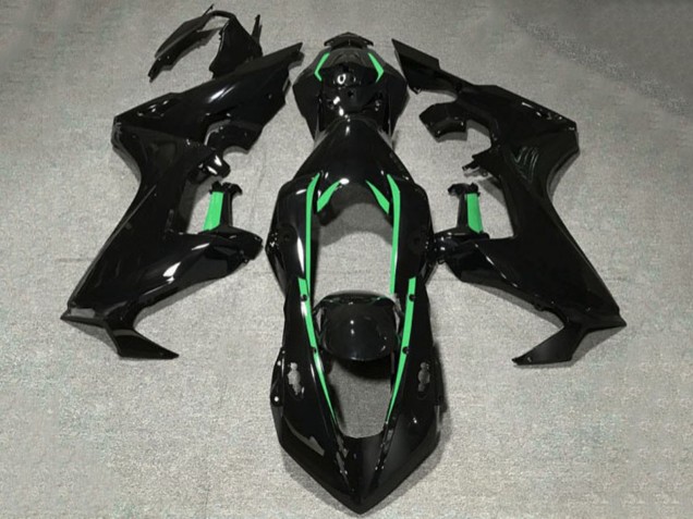 2017-2023 Honda CBR1000RR Motorcycle Fairings - Glossy Black Forest Green Lining