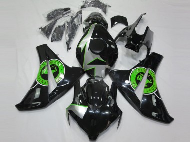Shop 2008-2011 Honda CBR1000RR Motorcycle Fairings - Silver Green Glossy Black