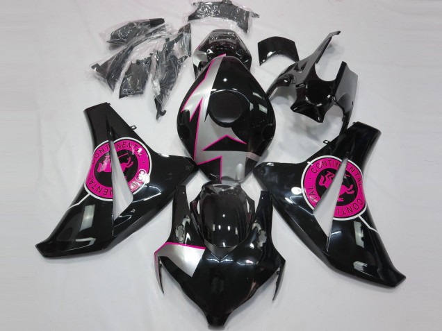 2008-2011 Honda CBR1000RR Motorcycle Fairings - Silver Pink Glossy Black