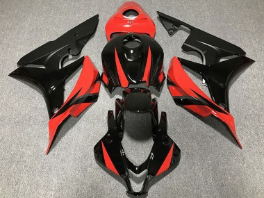Shop 2007-2008 Honda CBR600RR Motorcycle Fairings - Red Glossy Black
