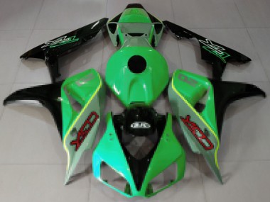 Shop 2006-2007 Honda CBR1000RR Motorcycle Fairings - Green Blue Glossy Black CBR Style
