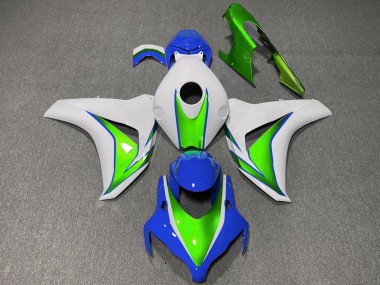 Shop 2008-2011 Honda CBR1000RR Motorcycle Fairings - White Green Blue