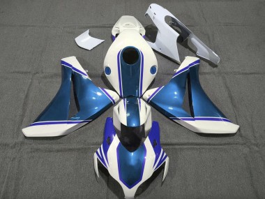 Shop 2008-2011 Honda CBR1000RR Motorcycle Fairings - White Glossy Pearl Blue