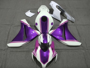 Shop 2008-2011 Honda CBR1000RR Motorcycle Fairings - White Glossy Purple Pink