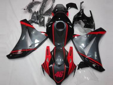 Shop 2008-2011 Honda CBR1000RR Motorcycle Fairings - Grey Red Matte Black Motul 46
