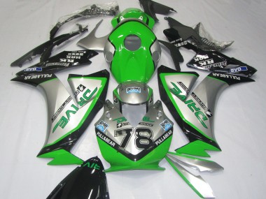 Shop 2012-2016 Honda CBR1000RR Motorcycle Fairings - Silver Green Glossy Black