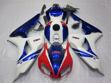 Shop 2006-2007 Honda CBR1000RR Motorcycle Fairing - White Red Blue HRC OEM Style