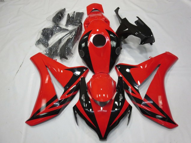 2008-2011 Honda CBR1000RR Motorcycle Fairing - Red Glossy Black OEM Style