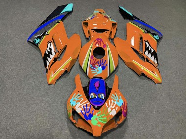 Shop 2004-2005 Honda CBR1000RR Motorcycle Fairings - Orange Blue Black Shark
