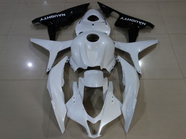 Shop 2007-2008 Honda CBR600RR Motorcycle Fairing - White Glossy Black
