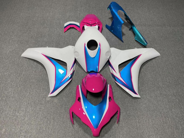 2008-2011 Honda CBR1000RR Motorcycle Fairings - White Blue Pink