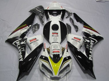 Shop 2006-2007 Honda CBR1000RR Motorcycle Fairings - White Yellow Red Glossy Black Denso PlayBoy