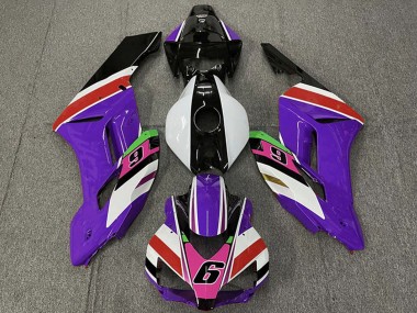 Shop 2004-2005 Honda CBR1000RR Motorcycle Fairings - Purple White Red Pink Glossy Black 6