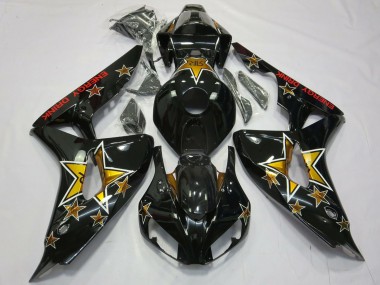 Shop 2006-2007 Honda CBR1000RR Motorcycle Fairings - Glossy Black Star Energy Drink