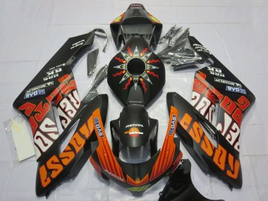 Shop 2004-2005 Honda CBR1000RR Motorcycle Fairings - Matte Black Orange Rossi