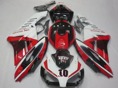 Shop 2004-2005 Honda CBR1000RR Motorcycle Fairings - White Red Glossy Black Sexy VIBE TECH