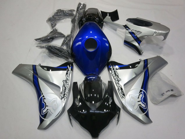 2008-2011 Honda CBR1000RR Motorcycle Fairings - Silver Blue Glossy Black