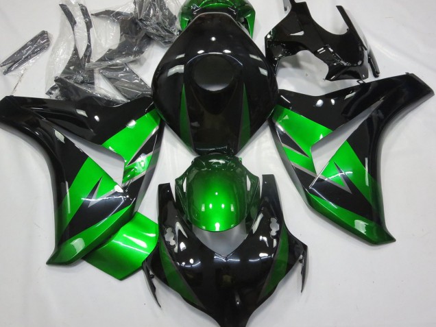 2008-2011 Honda CBR1000RR Motorcycle Fairings - Green Glossy Black