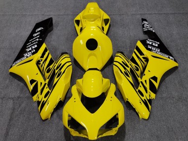 Shop 2004-2005 Honda CBR1000RR Motorcycle Fairings - Yellow Glossy Black Flame