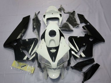 Shop 2005-2006 Honda CBR600RR Motorcycle Fairings - White Glossy Black