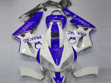 Shop 2005-2006 Honda CBR600RR Motorcycle Fairings - White Blue Pramac