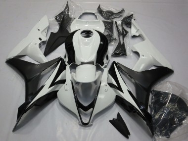 Shop 2007-2008 Honda CBR600RR Motorcycle Fairing Kits - White Matte Black