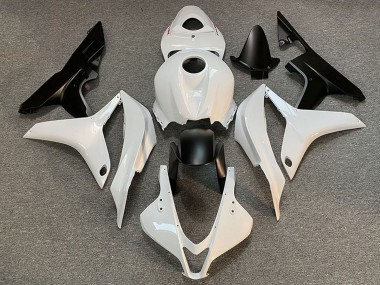 Shop 2007-2008 Honda CBR600RR Motorcycle Fairing - White Matte Black