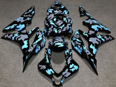Shop 2007-2008 Honda CBR600RR Motorcycle Fairings - Blue Grey Camouflage