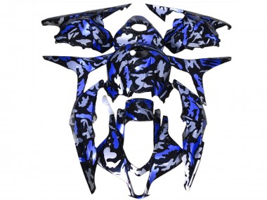 Shop 2009-2012 Honda CBR600RR Motorcycle Fairings - Blue White Camouflage