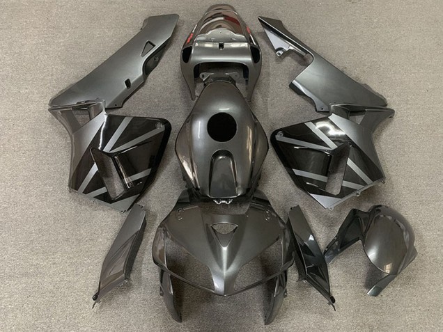 2005-2006 Honda CBR600RR Motorcycle Fairings - Dark Silver and Black