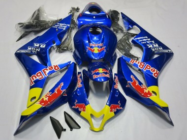 Shop 2007-2008 Honda CBR600RR Motorcycle Fairings - Blue Yellow Red Bull