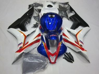 Shop 2007-2008 Honda CBR600RR Motorcycle Fairing - White Red Blue HRC