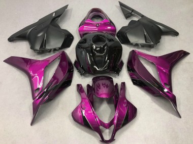 Shop 2009-2012 Honda CBR600RR Motorcycle Fairings - Pink Glossy Black OEM Style