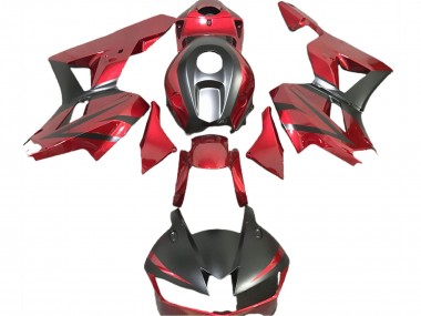 Shop 2013-2026 Honda CBR600RR Motorcycle Fairings - Deep Red Matte Black