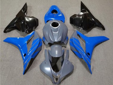 Shop 2009-2012 Honda CBR600RR Motorcycle Fairings - Grey Blue Glossy Black