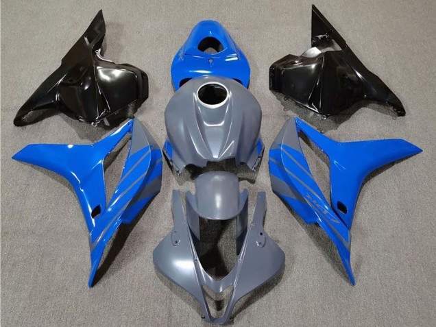 2009-2012 Honda CBR600RR Motorcycle Fairings - Grey Blue Glossy Black