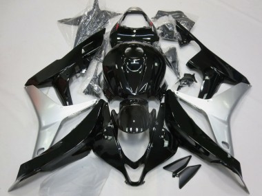 Shop 2007-2008 Honda CBR600RR Motorcycle Fairings - Silver Glossy Black