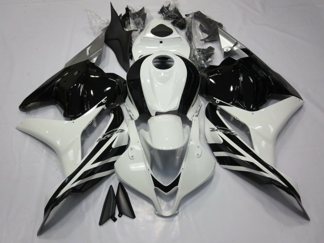 2009-2012 Honda CBR600RR Motorcycle Fairings - White Glossy Black