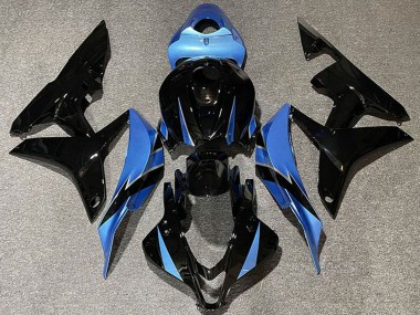 Shop 2007-2008 Honda CBR600RR Motorcycle Fairings - Light Blue Glossy Black