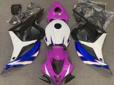 Shop 2009-2012 Honda CBR600RR Motorcycle Fairings - White Pink Blue Matte Black