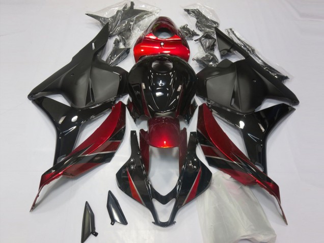 2009-2012 Honda CBR600RR Motorcycle Fairings - Red Glossy Black Matte Black