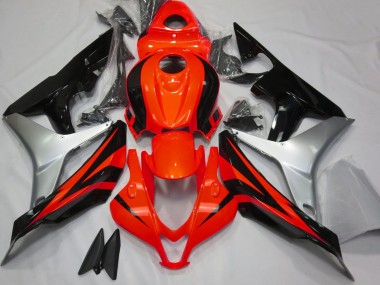 Shop 2007-2008 Honda CBR600RR Motorcycle Fairing - Silver Red Glossy Black OEM Style
