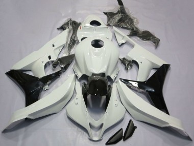 Shop 2007-2008 Honda CBR600RR Motorcycle Fairings - White Glossy Black