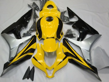 Shop 2007-2008 Honda CBR600RR Motorcycle Fairings - Silver Yellow Glossy Black